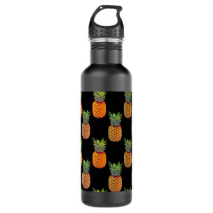 Garrafa Frutas de abacaxi em preto