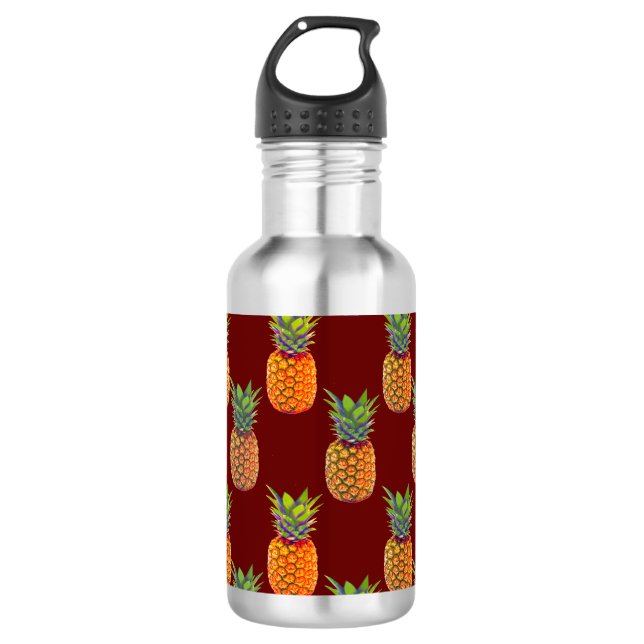 Garrafa Frutas de Abacaxi em Vermelho (Frente)