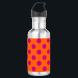 Garrafa Fuchsia bolinhas em laranja<br><div class="desc">Fuchsia bolinhas em laranja</div>