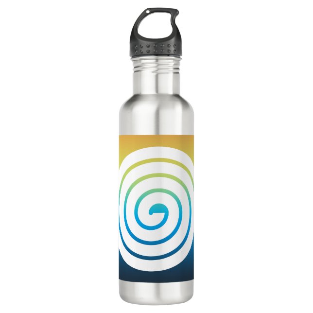 Garrafa Fundo de cor espiral Whaite (Frente)