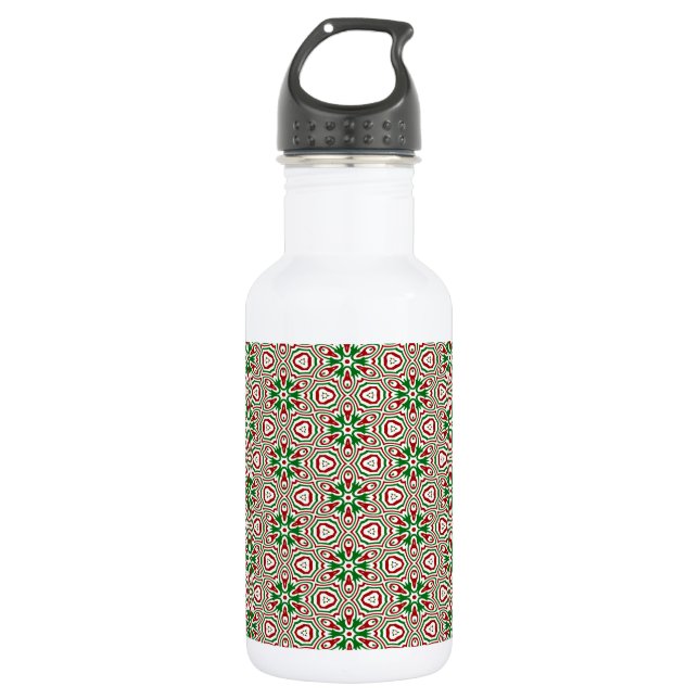 Garrafa Funky Trippy Ecleticamente Boho Natal Kaleidoscópi (Frente)