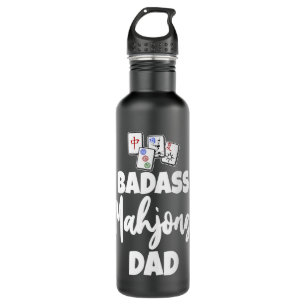 Garrafa Funny Badass Mohjong Pai Camiseta Mulheres Jogo Lo