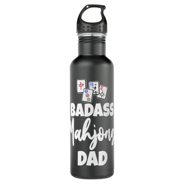 Garrafa Funny Badass Mohjong Pai Camiseta Mulheres Jogo Lo (Frente)