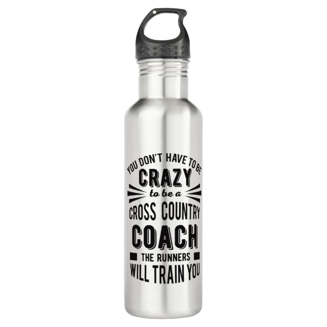 Garrafa Funny Cross Country Coach Crazy (Frente)