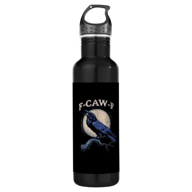Garrafa Funny Crow F-Caw-F Crow Lover Creative Casual (Frente)