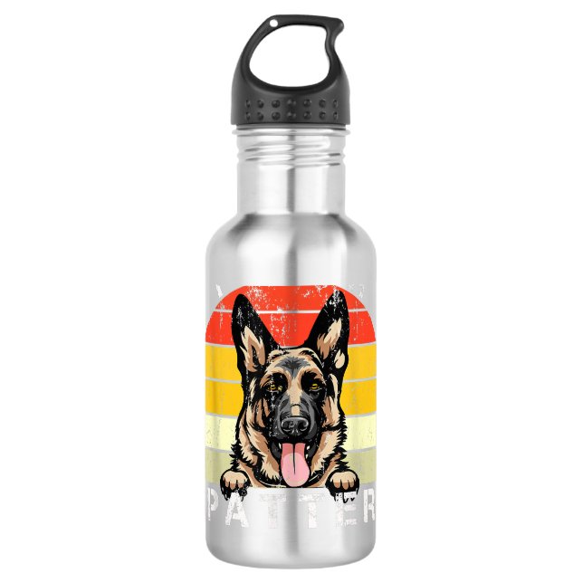 Garrafa Funny Pitter Patter Dog German Shepherd Dog Rescue (Frente)