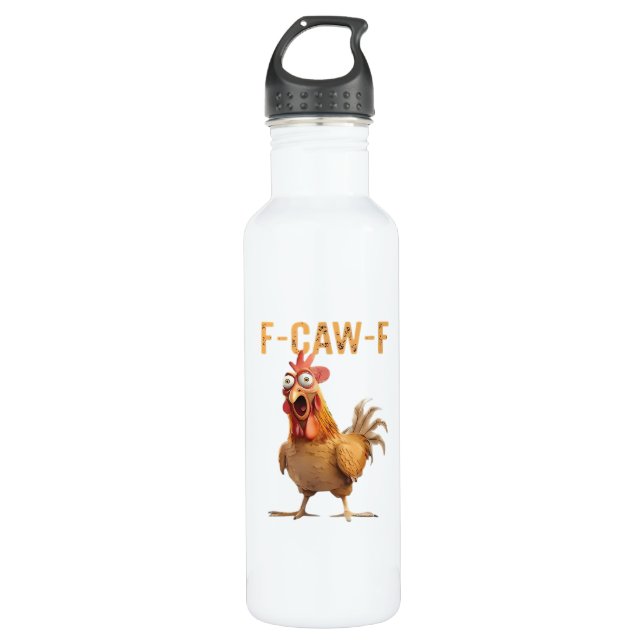 Garrafa Funny Screaming Chicken F Caw F Humor (Frente)