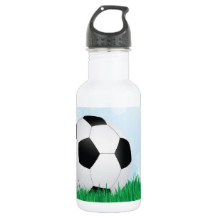 Garrafa futebol na grama