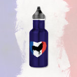 Garrafa Gallic Rooster<br><div class="desc">Design original. Um coração tricolor e um galho.</div>