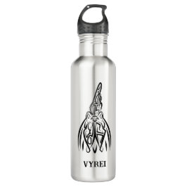 Garrafa Galo Tribal Negro e Branco