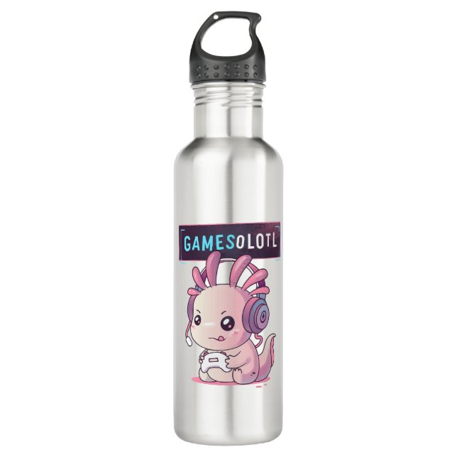 Garrafa Gamesolotl - Axolotl Gamer (Frente)