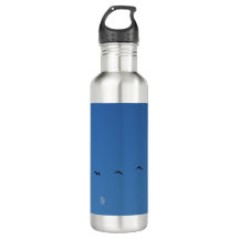 Gansos canadenses em voo