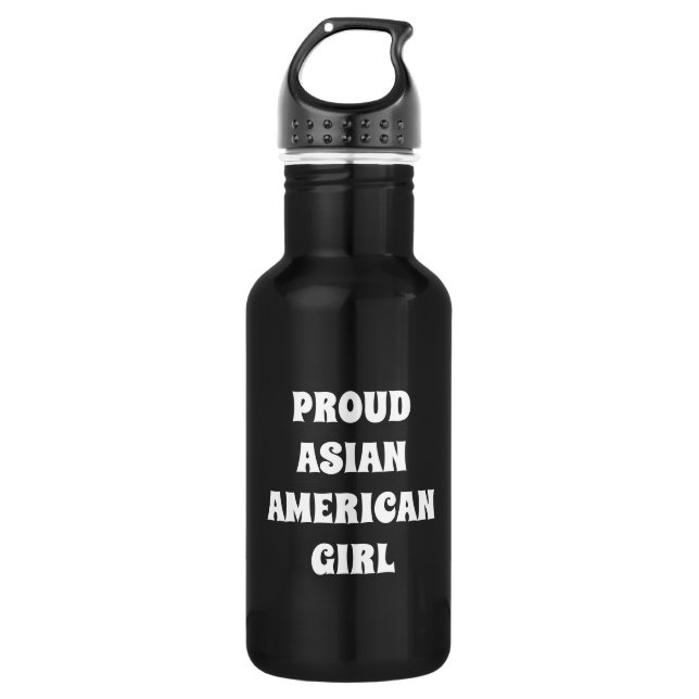 Garrafa Garota Americana Orgulhosa, Água De Aço Inoxidável (Frente)