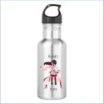 Garrafa Garota Bonita de Karate Artes Marciais<br><div class="desc">Uma garota bonita de Karate num uniforme cor-de-rosa.</div>