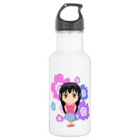 Garota Chibi Bonita com Flores