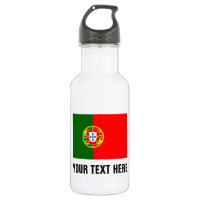 Garrafas de água de bandeira portuguesa personaliz