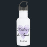Garrafa Garrafas de água de casamento de coração roxo pers<br><div class="desc">Garrafas de água de casamento personalizadas com lavanda de coração roxo. Símbolo de amor da pintura aquosa elegante com tipografia de caligrafia por na moda. Design romântico clássico para a festa de chá de panela de música rusticidade ou de recepção de casamento de tema de praia. Personalizável com nome, citação...</div>