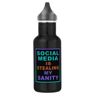 Garrafa Garrafas de água personalizadas "Mídia Social" eng