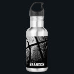 Garrafa Garrafas de águas esportivas de basquete | Aço ino<br><div class="desc">Garrafa de água de basquetebol | Laranja de aço inoxidável. Ideia personalizada de presente esportivo para treinadores, jogadores, colegas de equipe e fãs esportivos. Design de logotipo moderno com nome personalizado, citação engraçada, slogan ou monograma. Crie seu próprio dom monograma. Adequado para homens, mulheres e crianças/crianças. Festa de aniversário bonito...</div>