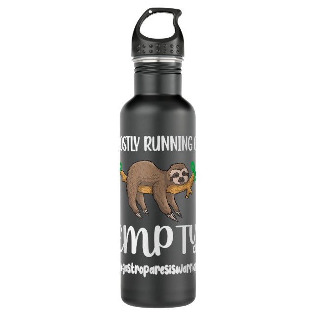 Garrafa Gastroparesis Warrior Sloth Green Ribbon Stomach P (Frente)