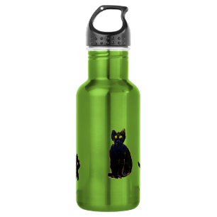 Garrafa Gatinho Engraçado de Gatos Pretos