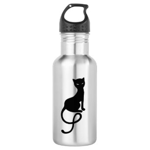 Garrafa Gatinho preto com cauda gracioso