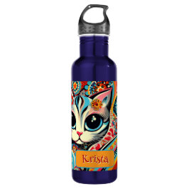 Garrafa Gato de Abstrato de Arte Popular Mexicano Personal