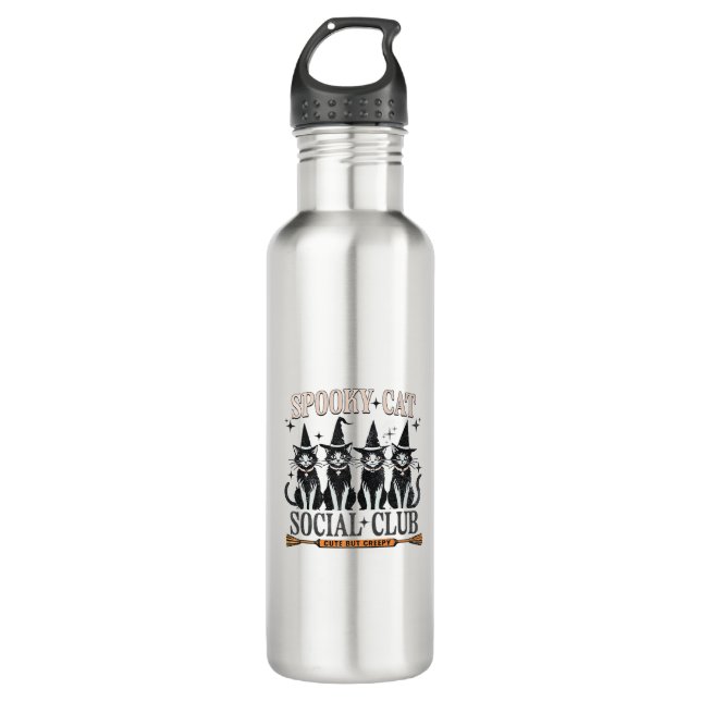 Garrafa Gato De Halloween, Grito De Gatinho Ou Tratar K (Frente)