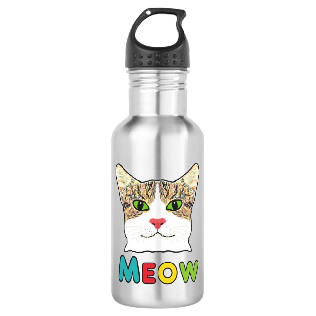 Garrafa Gato Face Meow (Frente)