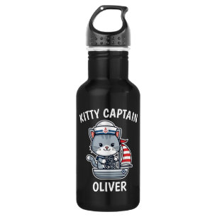 Garrafa Gato Marinheiro Capitão Kitty Fofo