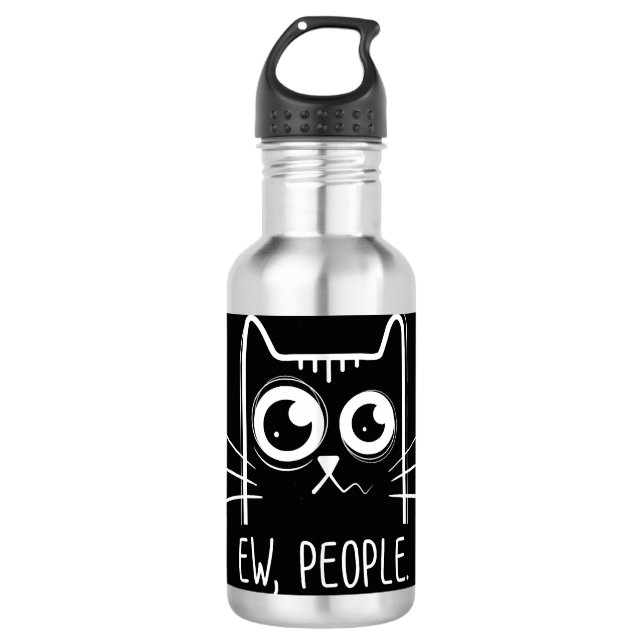 Garrafa Gato Negro Ouro Pessoas Engraçadas (Frente)