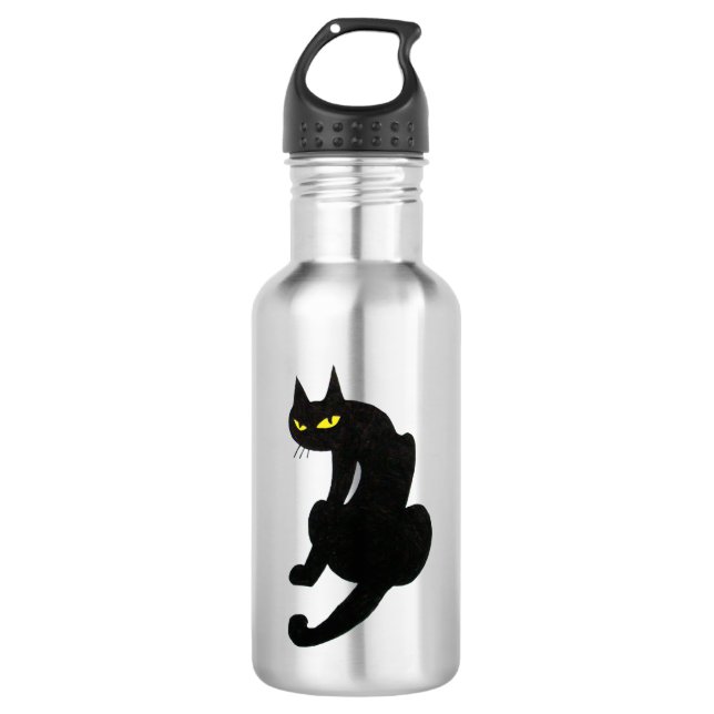 Garrafa GATO PRETO branco (Frente)