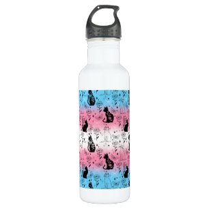 Garrafa Gato Preto do Orgulho Transgênero - Testemunha Mís