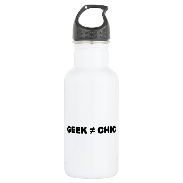 Garrafa Geek nao chique (texto preto) (Frente)