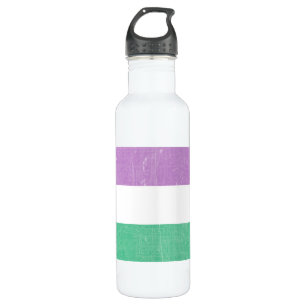 Garrafa Gênero verde, roxo, branco LGBTQ+