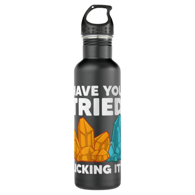 Garrafa Geologia Engraçada Para Homens Coleção Rockhound R (Frente)