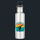 Garrafa ginástica é a bela ginasta Sunset<br><div class="desc">A ginástica é a Vida. Bonito presente de ginasta por pôr do sol com um belo fundo colorido atrás de uma mulher que faz uma bonito estante com as partes.</div>