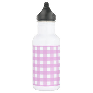 Garrafa Gingham rosa pálido