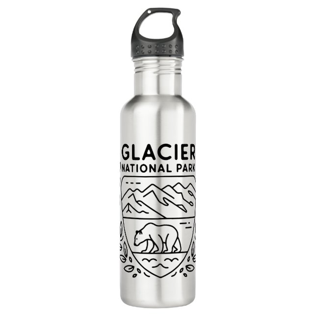 Garrafa Glaciar National Park Bear Emblem (Frente)