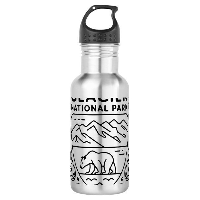 Garrafa Glaciar National Park Bear Emblem (Frente)