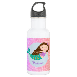 Garrafa Glitter Sereia Bastante Personalizado