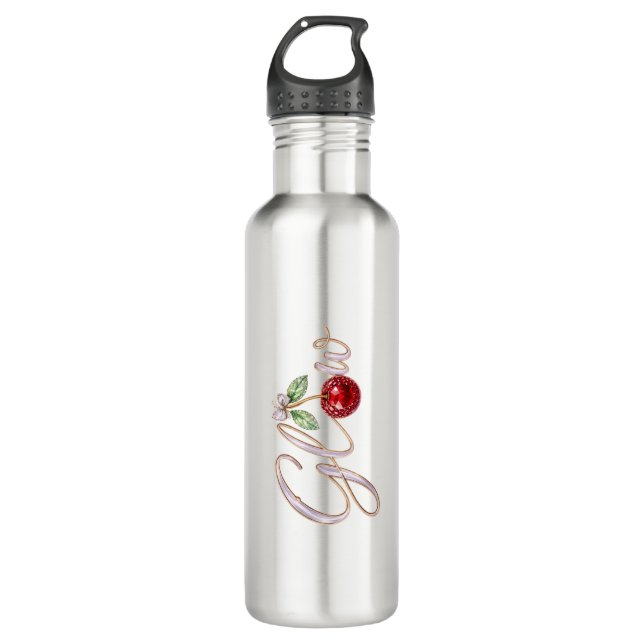 Garrafa Glow Cherry – Glam Water Bottle (Frente)