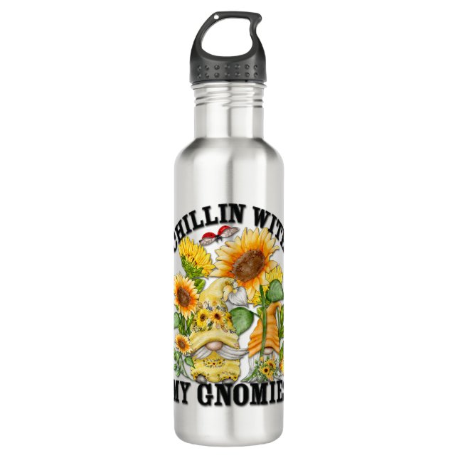 Garrafa Gnomos De Verão De Girassol Cento Para Mamãe Chill (Frente)