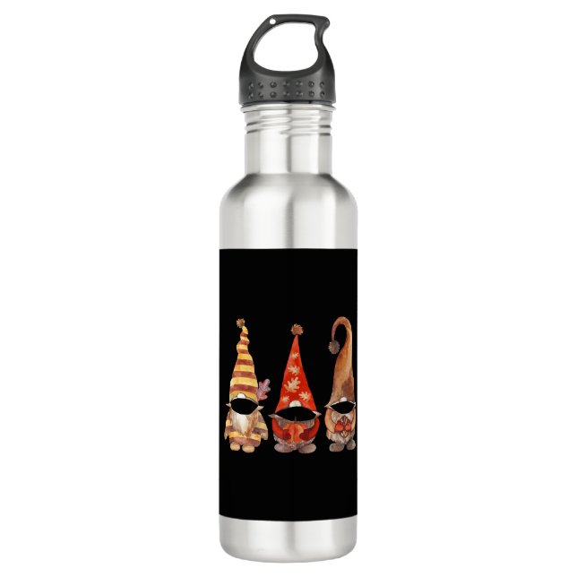 Garrafa Gnomos Engraçados com Máscara de Halloween (Frente)