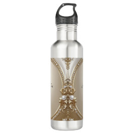 Garrafa Golden Ornate Frame with Pearls Water Bottle