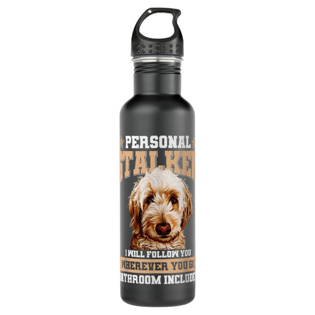 Garrafa Goldendoodle Personal Stalker Engraçado Doodle Our (Frente)