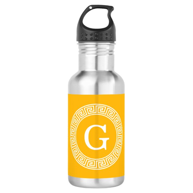 Garrafa Goldenrod Qual Quadro-Chave Grego Quadro-Chave Mon (Frente)