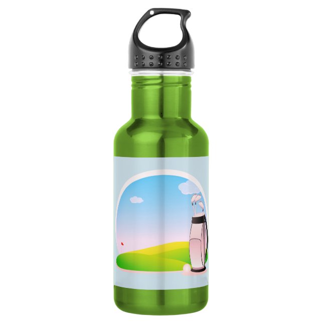 Garrafa Golfe Branco Verde Personalizado (Frente)
