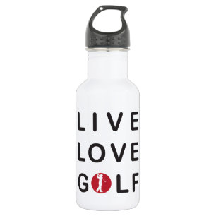 Garrafa Golfe vivo do amor que Golfing o preto vermelho