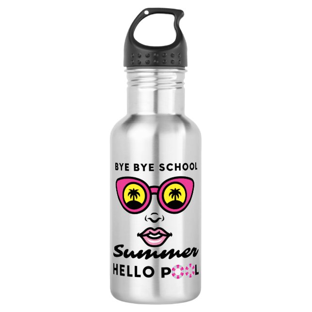 Garrafa Goodbye School Hello Summer Piscina (Frente)